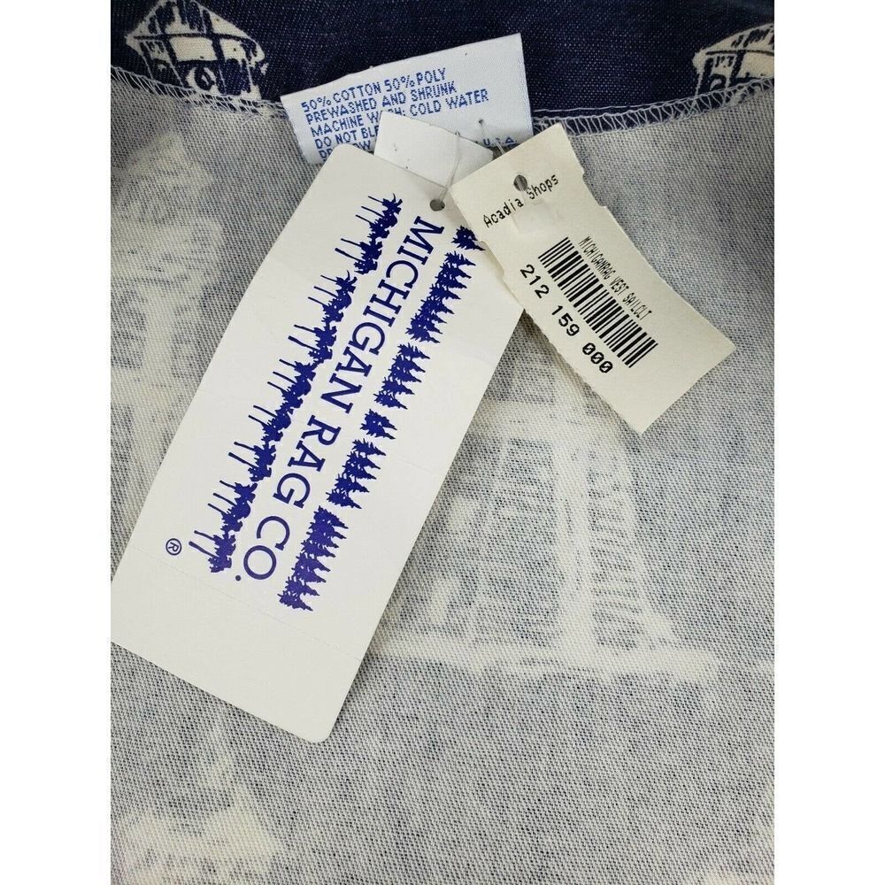 Michigan Rag Company Lighthouse Vest Blue Denim - Picture 6 of 12